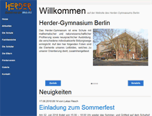 Tablet Screenshot of herder-gymnasium.eu